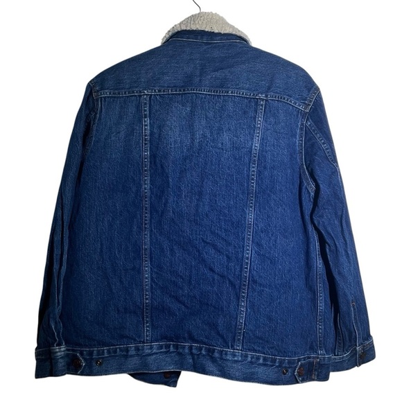 Madewell x Kule Sherpa-Lined Oversized Jean Jacket Medium - Picture 2 of 13
